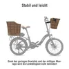 SachsenRAD Panier à vélo avant 22L en polyrattan, montage Voir les images du produit 4