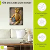 ARTland Leinwandbild Teddybär mit Sparbüchse Größe: 90x120 Produktbild-Vorschau 2