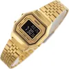 A gold Casio Vintage digital watch is shown against a white background. Podgląd zdjęcia produktu