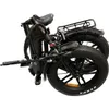 A black folding electric bicycle is shown against a white background. Produktbild-Vorschau