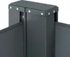 A close-up view of a dark gray retractable side awning post, showing its construction and how the fabric attaches. Anteprima dell’immagine prodotto