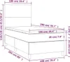 Boxspringbett mit Matratze Weiß 100x200 cm Kunstleder Produktbild-Vorschau 5