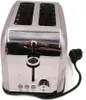 A shiny, chrome-plated two-slice toaster with a black power cord and plug is shown against a white background. Anteprima dell’immagine prodotto