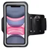A black armband for a smartphone, with a smartphone inserted. Produktbild-Vorschau