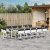 15-tlg. Garten-Essgruppe mit Kissen Weiß Textilene Produktbild-Vorschau 2