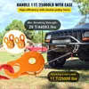 A winch snatch block and pulley system attached to the front of an off-road vehicle. Náhled obrázku produktu