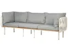 BELIANI Gartensofa Weiß / Hellbraun mit Auflagen Grau aus Produktbild-Vorschau 5
