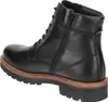A black leather boot shown from the side and back. Produktbild-Vorschau