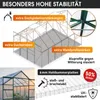 BRAST Gewächshaus Aluminium mit Fundament | 380x250x235cm | Produktbild-Vorschau 4