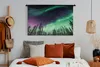 MuchoWow® Wandteppich Wandbehang Nordlichter - Nadelbaum - Produktbild-Vorschau 5