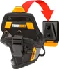 A tool holder with a clip attachment shown separately, with an arrow indicating how they connect. Voir les images du produit