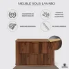 Rodan | Meuble Sous Lavabo - 80 Cm - Suspendue - Chêne Voir les images du produit 2