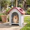PawHut Hundehütte Outdoor Hundehaus mit Dachluke für kleine Produktbild-Vorschau 2