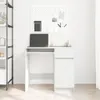 vidaXL Stôl biely 86x49x76 cm materiál na báze dreva Náhľad obrázku produktu 3