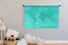 MuchoWow® Wandteppich Wandbehang Weltkarte - Stabil - Rot Produktbild-Vorschau 3
