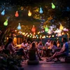 LED Solar Lichterkette mit 10 bunten LED Glühbirnen - 450 Produktbild-Vorschau 5