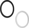 Two circular rings, one black and one silver, are shown against a white background. Náhled obrázku produktu