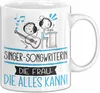 Singer-Songwriterin Geschenk Tasse Becher Die Frau Die Produktbild-Vorschau 1