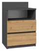 Topeshop M1 ANTRACYT/ARTISAN nightstand/bedside table 2 Anteprima dell’immagine prodotto 3
