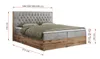 MKS MEBLE Boxspringbett 200x200 mit Bettkasten Eiche, Produktbild-Vorschau 6