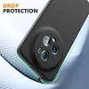 Close-up of the back of a black smartphone case, highlighting its camera protection and drop protection features. Anteprima dell’immagine prodotto