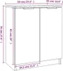 A line drawing of a cabinet with dimensions indicated by purple lines and text. Podgląd zdjęcia produktu