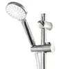 A close-up studio shot of a chrome shower head and rail. Produktbild-Vorschau