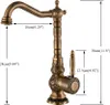 Wasbakmengkraan Ari Antique, retro, messing, draaibare Productafbeelding-voorbeeld 13