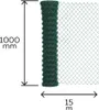 A roll of green chain-link fencing is shown with dimensions indicated. Anteprima dell’immagine prodotto