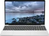 A laptop computer is displayed front and center against a white background. The laptop screen shows a scenic landscape with a city skyline in the distance. Produktbild-Vorschau