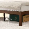 Bettgestell mit 28 cm Bodenfreiheit – ideal zur Unterbringung von Boxen und Aufbewahrungskisten.
 Produktbild-Vorschau