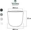 Vyveo - Bloempot Soren - Set van 2 - Zwart - 25x22 cm Productafbeelding-voorbeeld 3