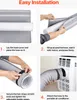 Four-step guide showing how to install a portable air conditioner hose cover. Anteprima dell’immagine prodotto