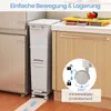GOPLUS 32L Mülleimer 3 Fächer, 3 in 1 Tretmülleimer mit Produktbild-Vorschau 4
