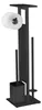 WENKO Stand WC-Garnitur Mod. Debar mit Ablage Schwarz, aus Produktbild-Vorschau 1