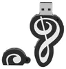 USB kľúč Black Note Appearance, roztomilý USB kľúč na hudbu Náhľad obrázku produktu 4