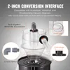 Diagram showing a 2-inch conversion interface for dust collectors, with callouts for dimensions and compatibility. Anteprima dell’immagine prodotto