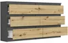 Komoda 140 cm 6 zásuvek skříňka FRAMIRE R-140 antracit mix Náhled obrázku produktu 5