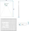 Technical drawings and dimensions of a shower tray. Náhľad obrázku produktu