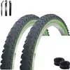 2 pneus de vélo maxxi4you HY-A109 noir/vert 54-507 (24 x Voir les images du produit 1