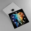 Wanduhr - Quadrat - Glasuhr - Bunt Elefant Fotografie - Produktbild-Vorschau 2