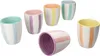 Beach Pastello Stripes Set de 6 tasses à moka pastel Voir les images du produit 2