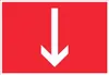 Richtungspfeil runter Schild waagerecht weiss rot Pfeil A5 Produktbild-Vorschau 1
