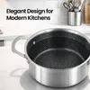 Kochtopf 28 cm Edelstahl mit Honigwabenstruktur Produktbild-Vorschau 3