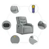 vidaXL Sedia da massaggio elettrica in tessuto grigio Anteprima dell’immagine prodotto 9