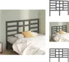 vidaXL Bett-Kopfteil Grau 146x4x104 cm Massivholz Kiefer -  Produktbild-Vorschau 1