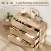 HOMCOM Sideboard, Kommode mit 6 Schubladen, 100 cm Produktbild-Vorschau 4