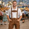 PAULGOS pánské tradiční kožené kalhoty krátké - HK3 ANTIK - Náhled obrázku produktu 7