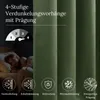 Geprägte Vorhänge Grün 2er Set Blickdicht 85% - 310GSM Produktbild-Vorschau 2
