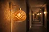 LUXOLAR LED Wandleuchte Rattan Boho Beige/Grau E27 60W - Produktbild-Vorschau 4